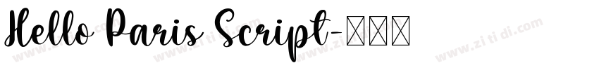 Hello Paris Script字体转换